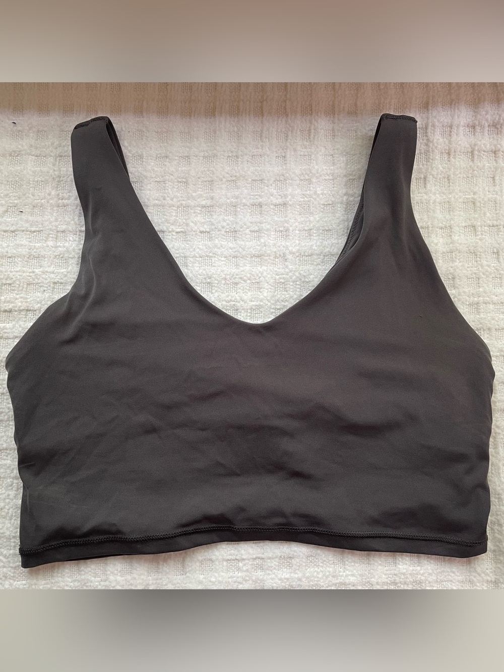 Offline Seamless V-Neck Long-line Sports Bralette - Dark Gray